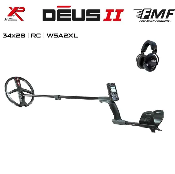 Deus 2 Dedektör - 34x28cm FMF Başlık, Ana Kontrol Ünitesi ve WSA2 Kulaklık